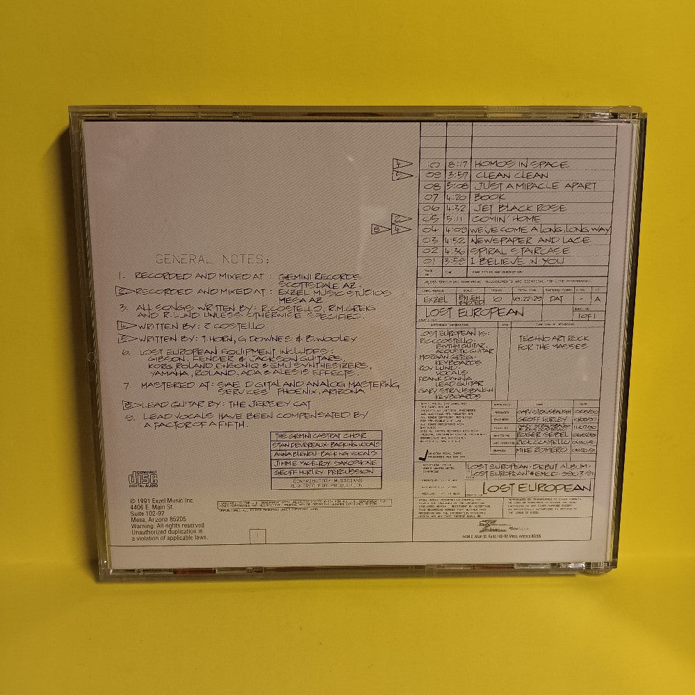 Lost European - Lost European / Self Titled - 1991 - EMCD/9903-91 - Used - EX - CDs