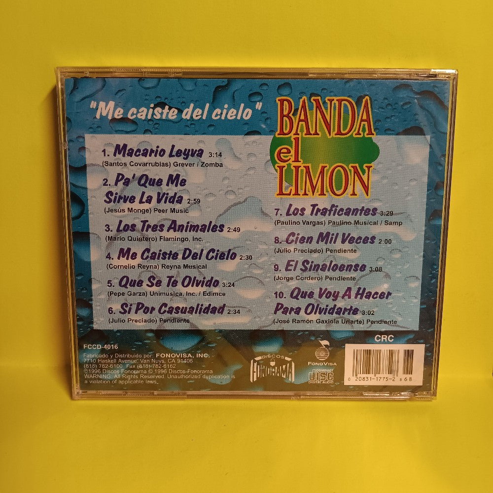 La Original Banda El Limón De Salvador Lizárraga - Me Caiste Del Cielo - 1996 - 4016 - New - Sealed - CDs