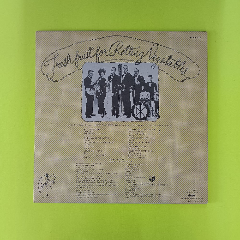 Dead Kennedys - Fresh Fruit For Rotting Vegetables W. POSTER - ITALY - 1981 - HCLP/5000 - Used - EX - Vinyl
