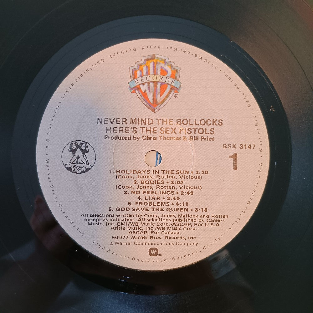 Sex Pistols - Never Mind The Bullocks - 1979 - BSK 3147 - Used - EX - Vinyl