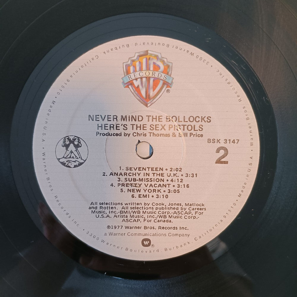 Sex Pistols - Never Mind The Bullocks - 1979 - BSK 3147 - Used - EX - Vinyl