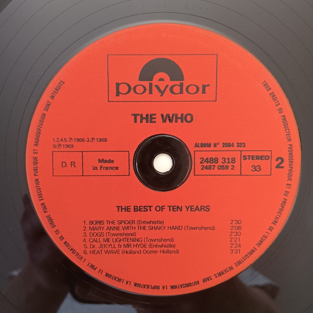 The Who - The Best Of The Last Ten Years / '64 - '74 FRANCE - 2664 323 - Used - VG++ - Vinyl