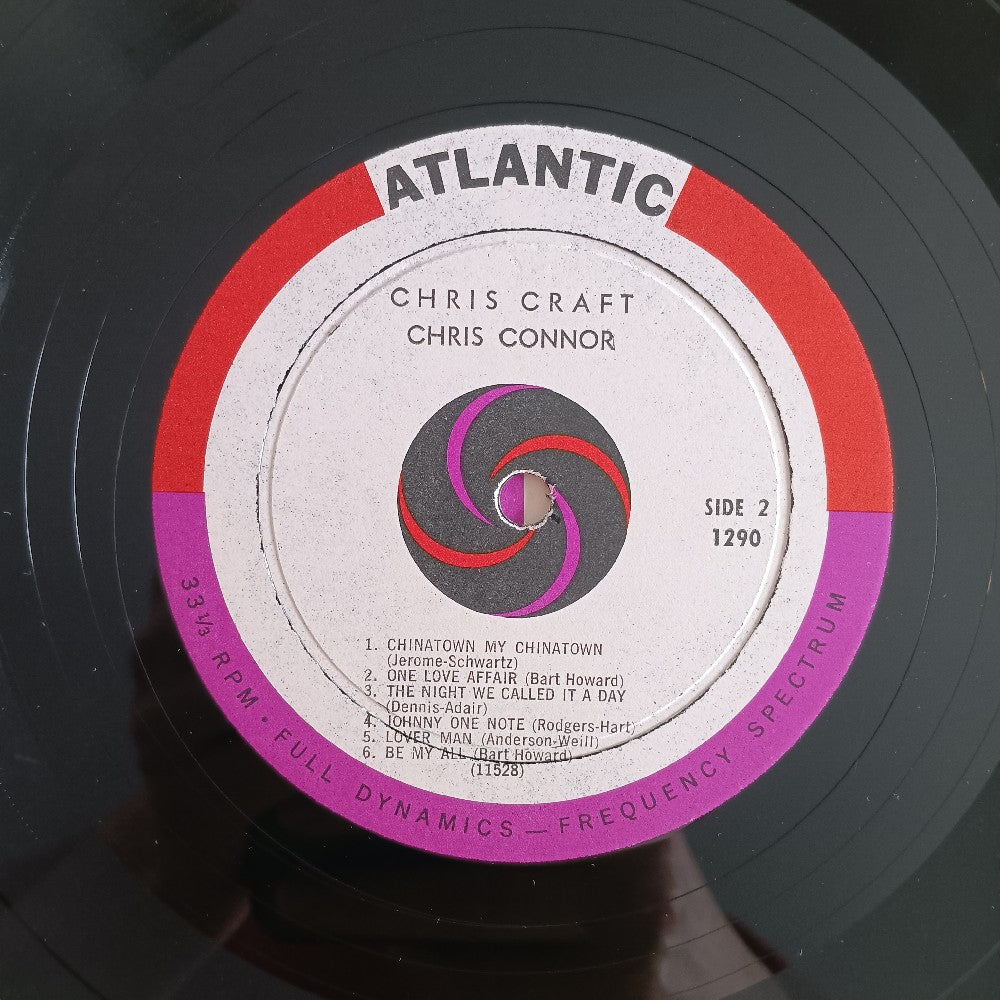 Chris Connor - Chris Craft RARE LABEL - 1958 - Atlantic 1290 - Used - VG++ - Vinyl