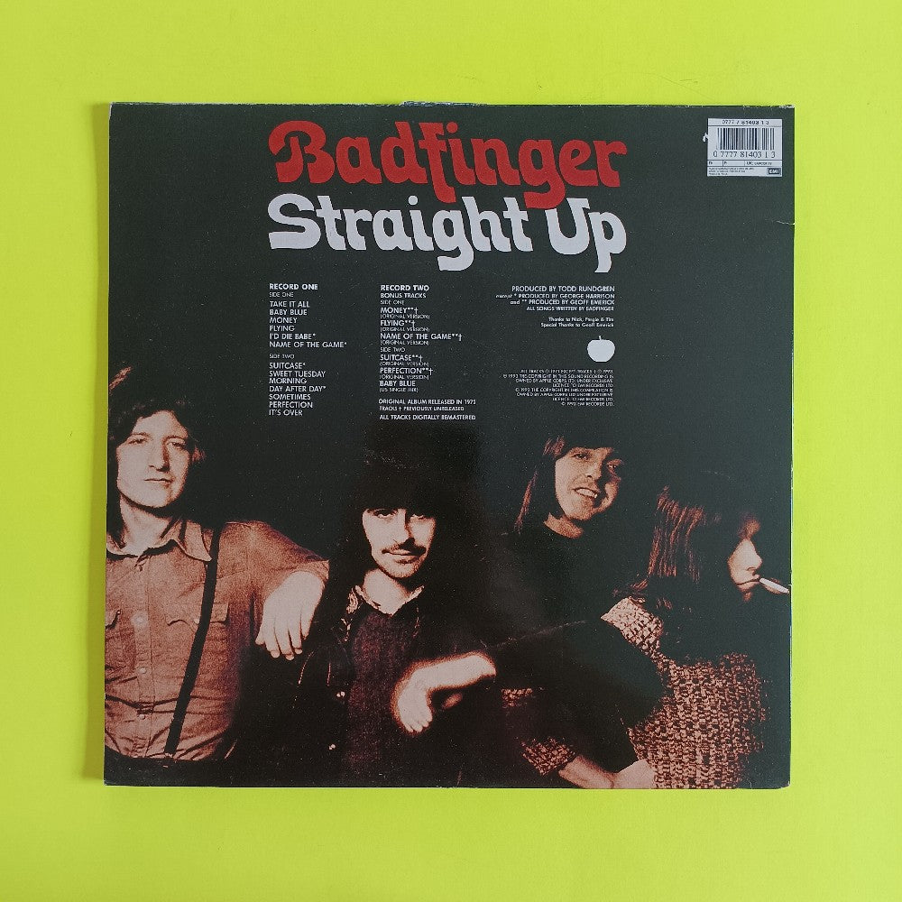 Badfinger - Straight Up 2LP Remastered Bonus Tracks UK - 1993 - 0777 7 81403 1 3 - Used - NM - Vinyl