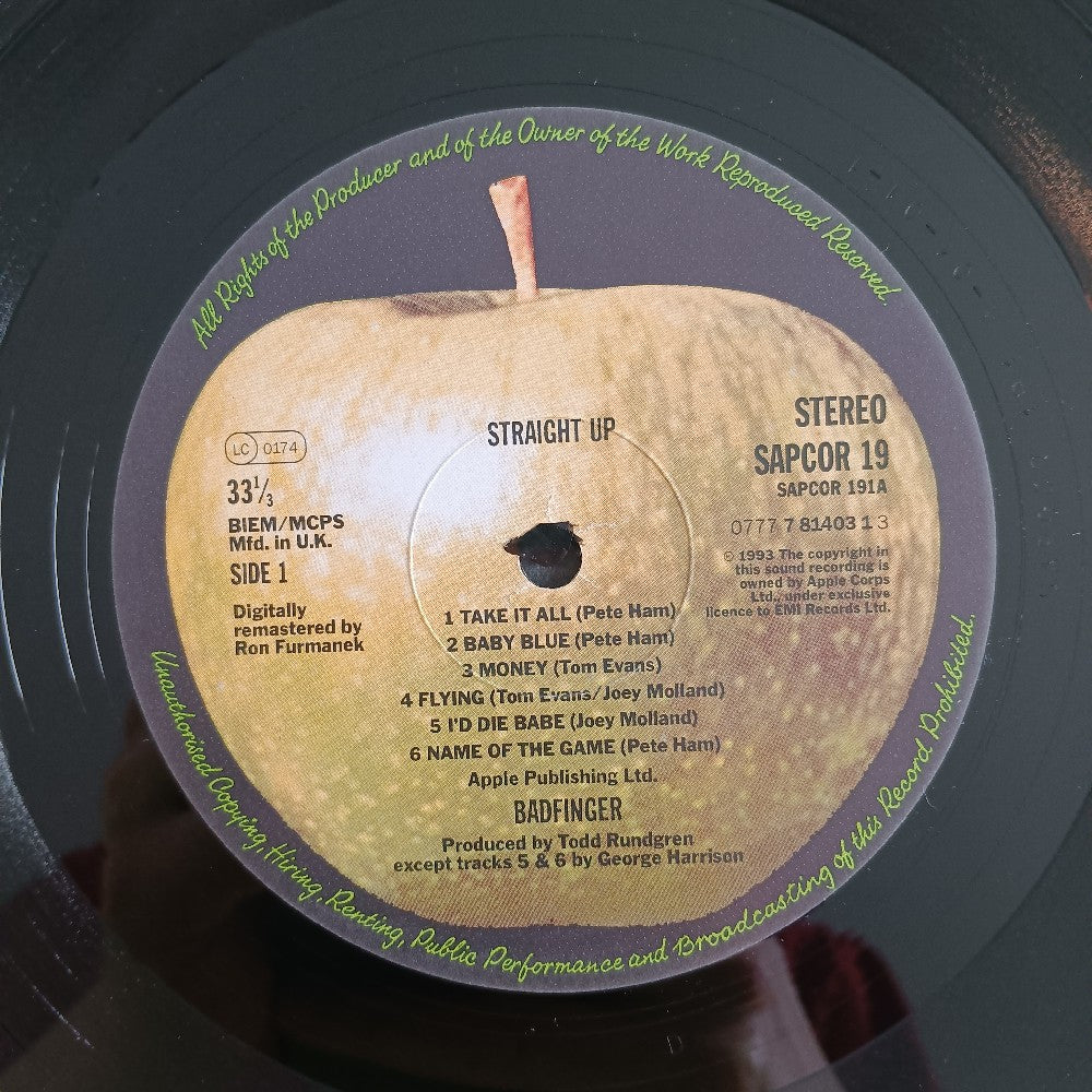 Badfinger - Straight Up 2LP Remastered Bonus Tracks UK - 1993 - 0777 7 81403 1 3 - Used - NM - Vinyl