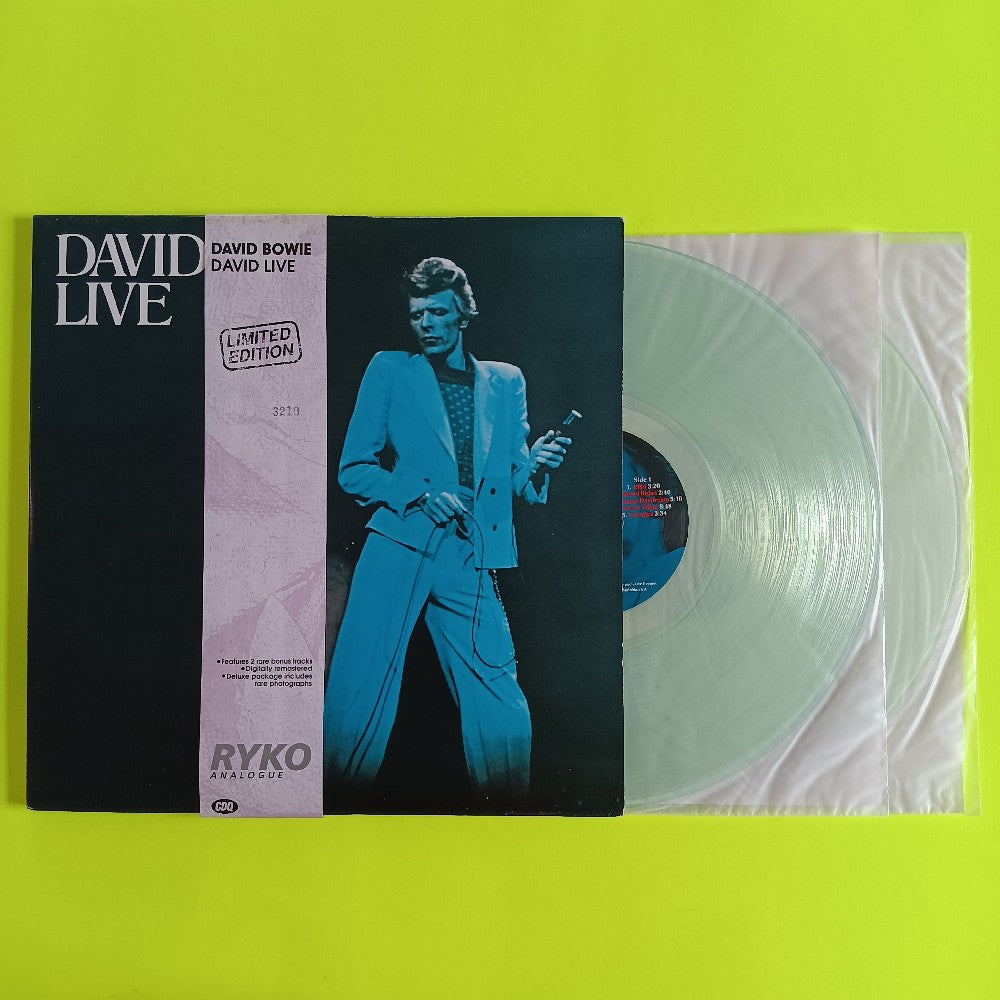 David Bowie - David Live 2LP CLEAR #ED LIMITED ED - 1990 - RALP 0138/39-2 - Used - VG++ - Vinyl