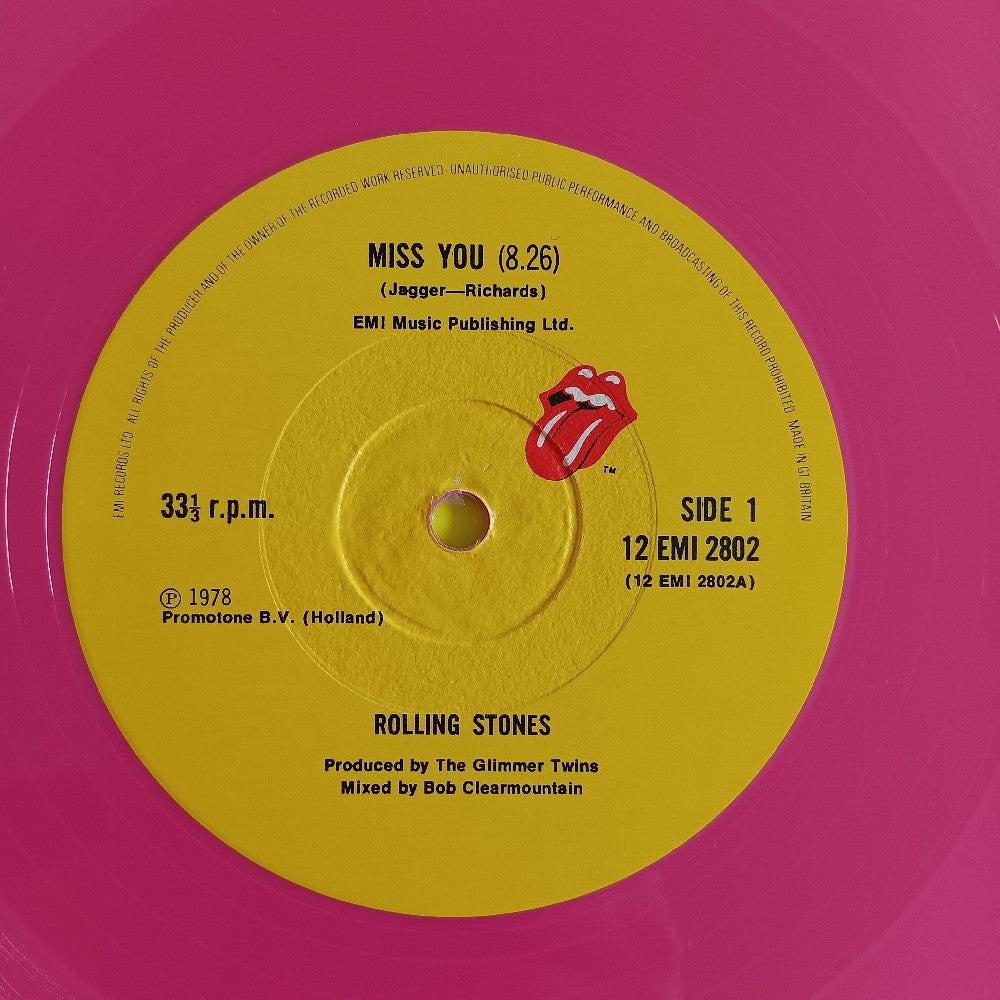 Rolling Stones - Miss You UK PINK 12" - 1978 - 12EMI2802 - Used - VG++ - Vinyl