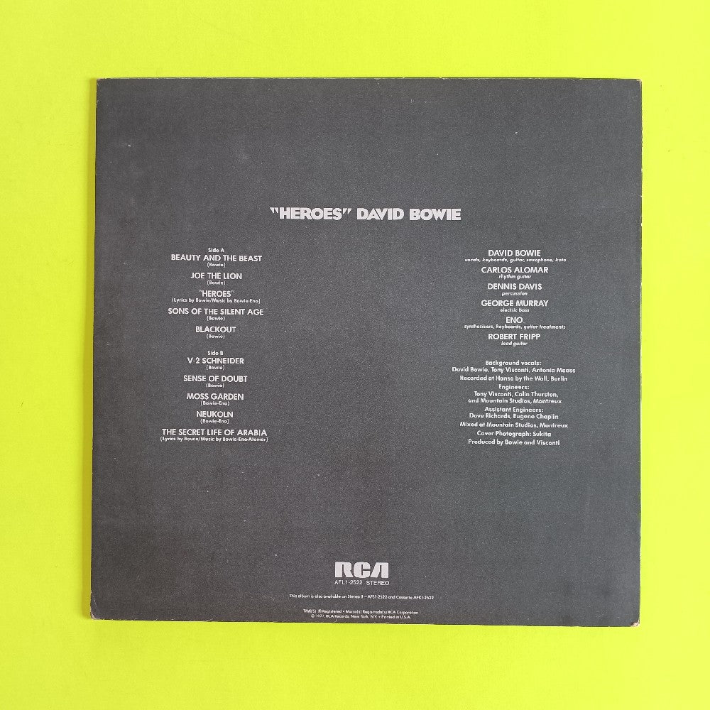 David Bowie - Heroes OG - 1977 - AFL1-2522 - Used - VG++ - Vinyl