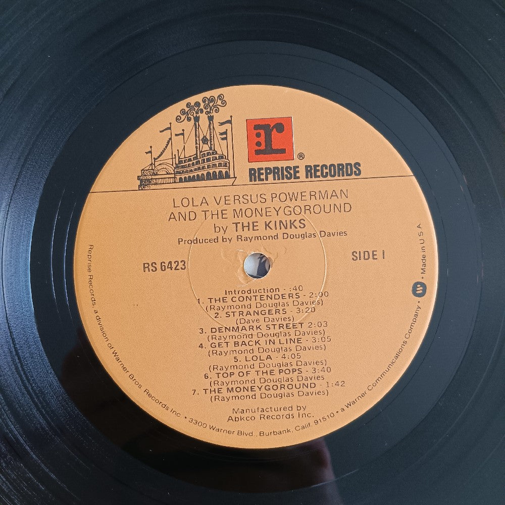 Kinks - Lola Vs Powerman RARE JACKSONVILLE PRESSING - 1976 - RS 6423 - Used - VG++ - Vinyl