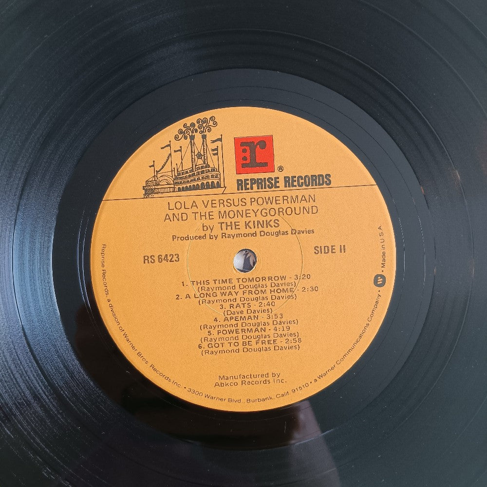 Kinks - Lola Vs Powerman RARE JACKSONVILLE PRESSING - 1976 - RS 6423 - Used - VG++ - Vinyl