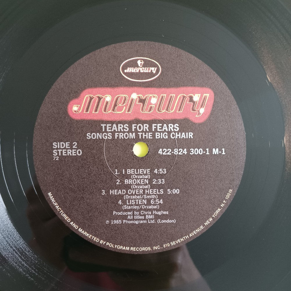 Tears For Fears - Songs From The Big Chair OG PRC 72 - 1985 - 422-824 300-1 M-1 - Used - VG++ - Vinyl