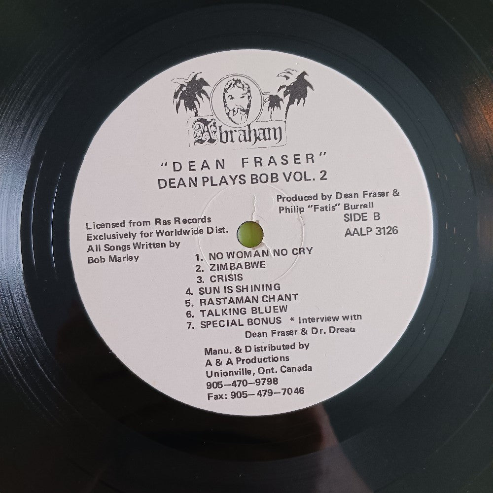 Dean Fraser - Dean Plays Bob Vol. 2 - RAS/A&A3186 - Used - VG+ - Vinyl