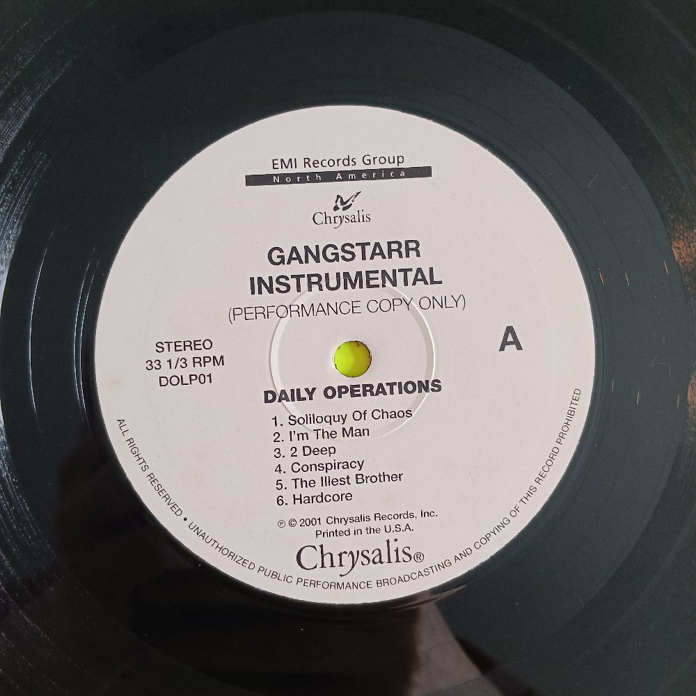 Gangstarr  - Daily Operation Instrumental UK - 2001 - DOLP01 - Used - VG+ - Vinyl