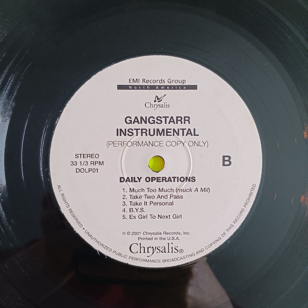 Gangstarr  - Daily Operation Instrumental UK - 2001 - DOLP01 - Used - VG+ - Vinyl