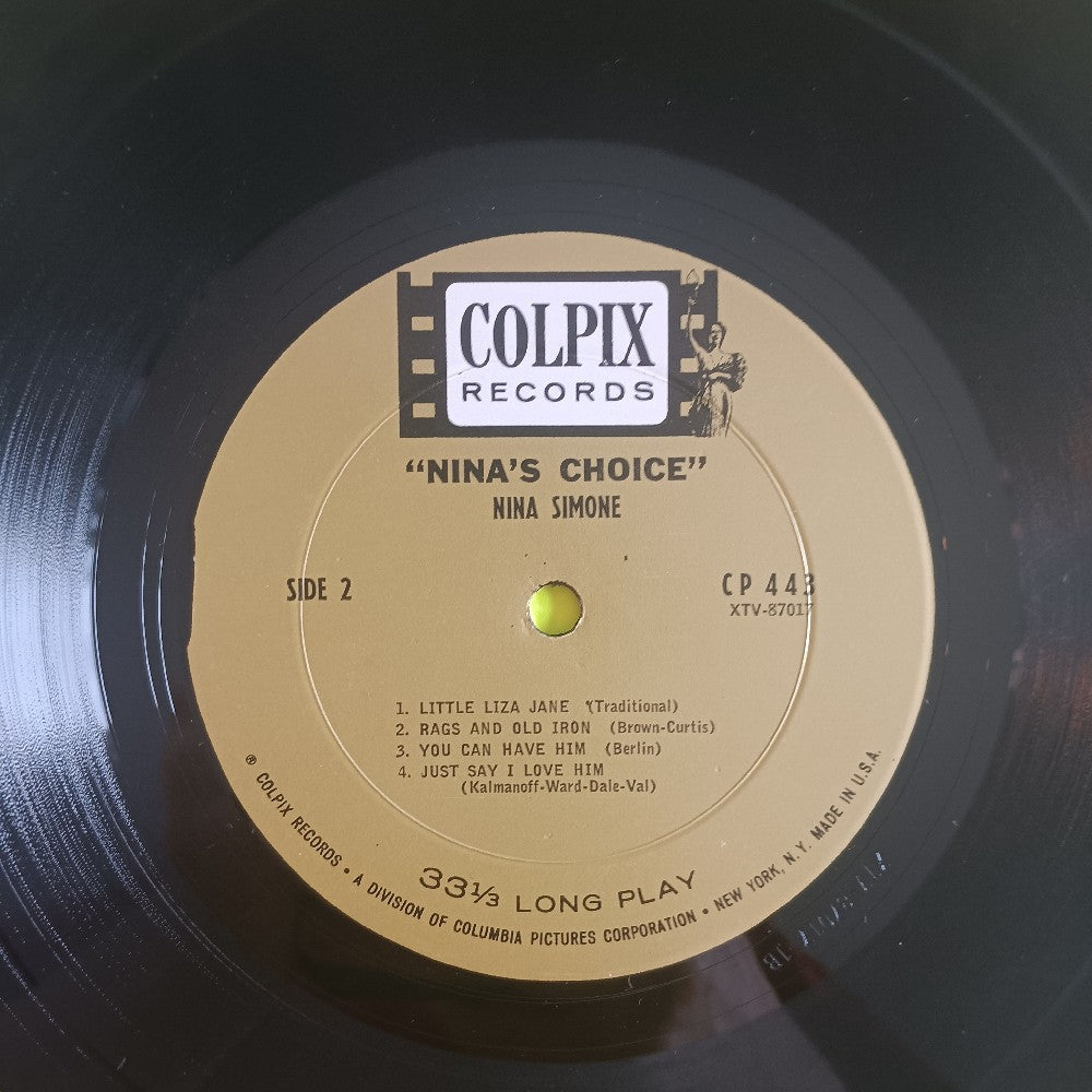 Nina Simone - Nina's Choice MONO - 1963 - CP 443 - Used - VG++ - Vinyl