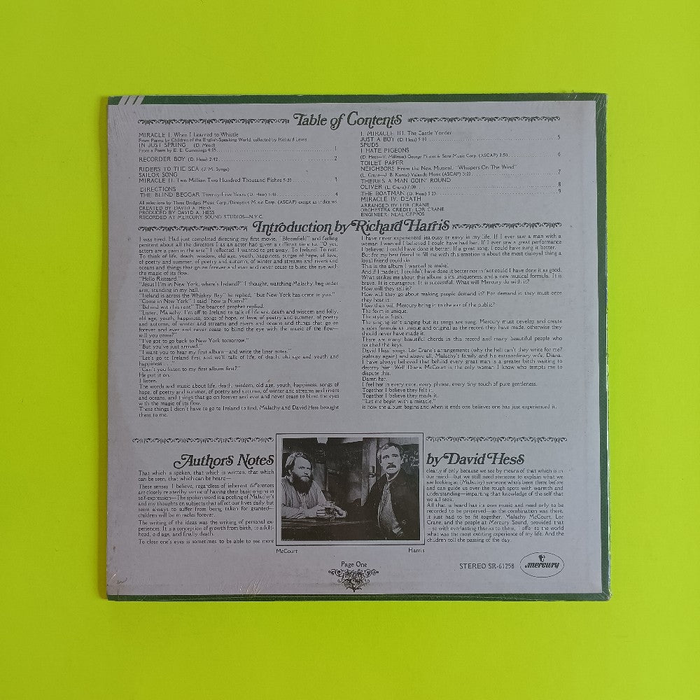Malachy McCourt - And The Children Toll The Passing Of The Day - 1970 - SP 61258 - New - Sealed - Vinyl