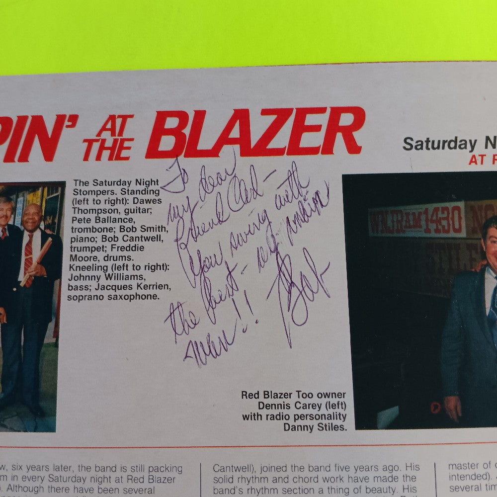 Bob Cantwell - Stompin' At The Blazer SIGNED - 1984 - HJ101 - Used - EX - Vinyl
