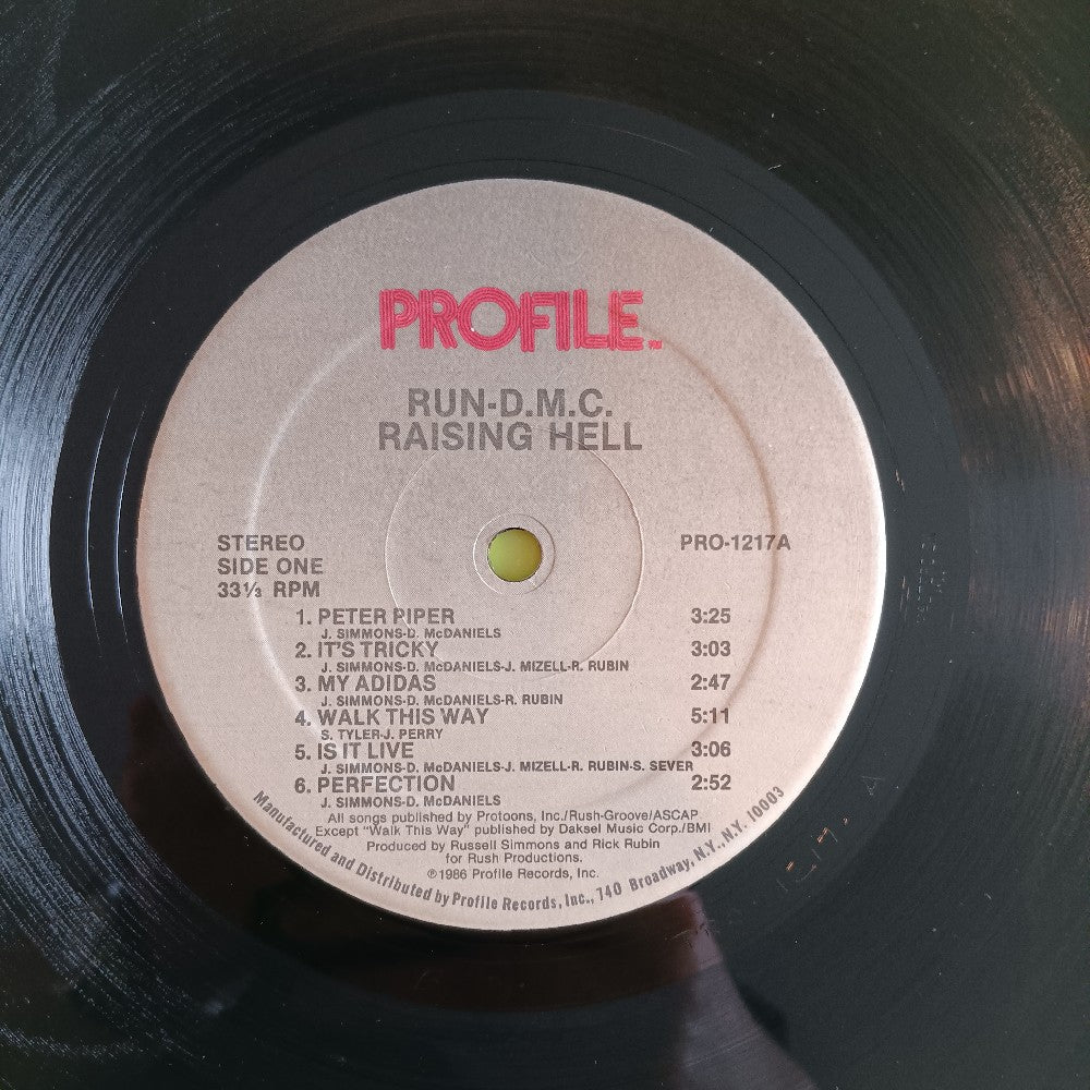 Run DMC - Raising Hell  - 1986 - PRO 1217 - Used - EX - Vinyl