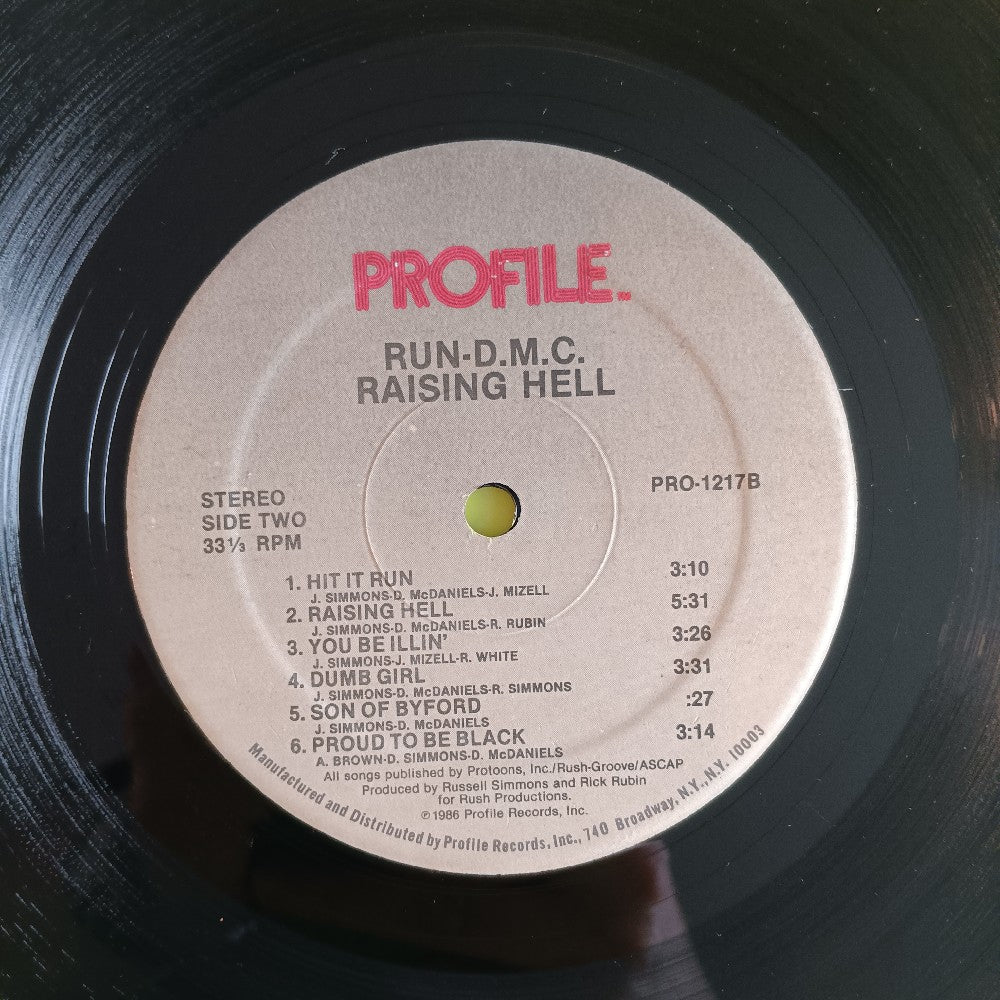 Run DMC - Raising Hell  - 1986 - PRO 1217 - Used - EX - Vinyl