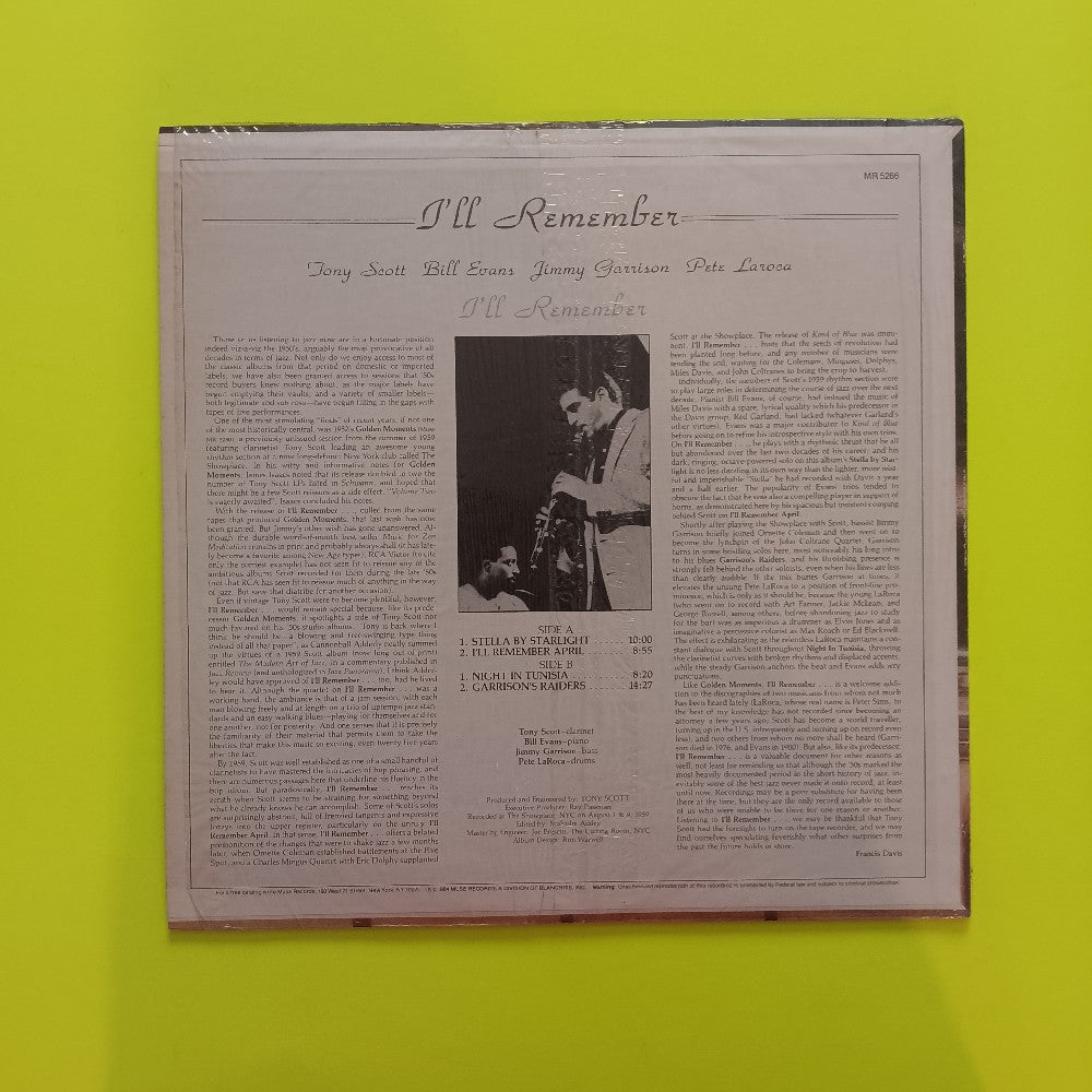 Scott Evans Garrison Laroca - I'll Remember SHRINK - 1984 - MR 5266 - Used - VG++ - Vinyl