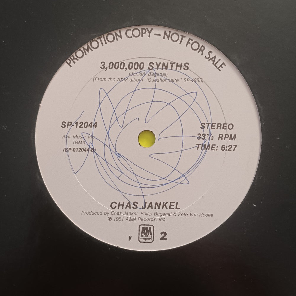 Chase Jankel - Glad To Know You 12" PROMO - 1981 - SP 12044 - Used - VG++ - Vinyl