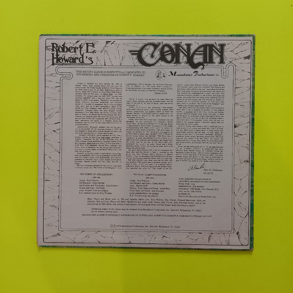 Falzone / McGee - Howard's Conan: Tower Of The Elephant - 1975 - 10-18-75-1 - Used - VG++ - Vinyl