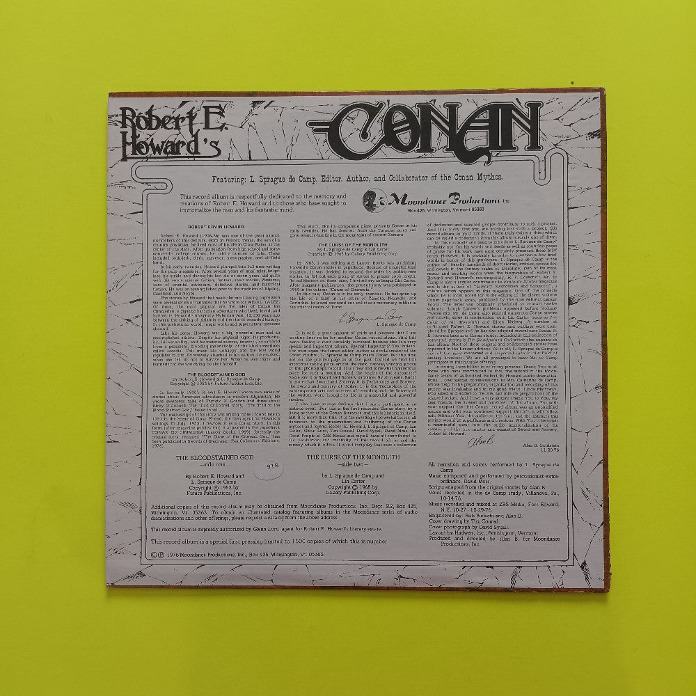 Sprague De Camp - Howard's Conan: Bloodstained God #ED - 1976 - 112076 - Used - VG++ - Vinyl