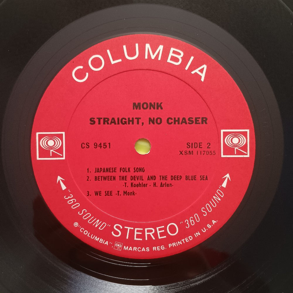 Thelonious Monk - Straight, No Chaser 2 EYE STEREO - 1967 - CS 9451 - Used - EX - Vinyl