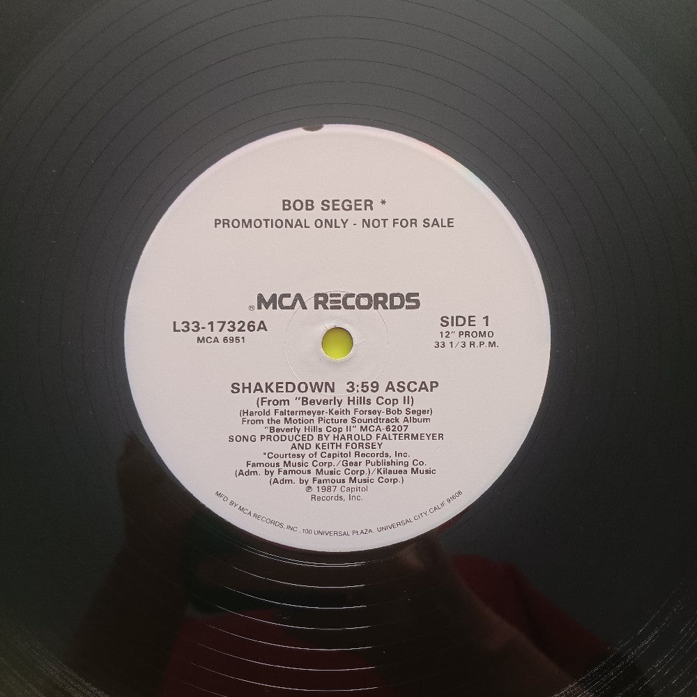 Bob Seger - Shakedown PROMO 12" - 1987 - L33-17326 - Used - EX - Vinyl