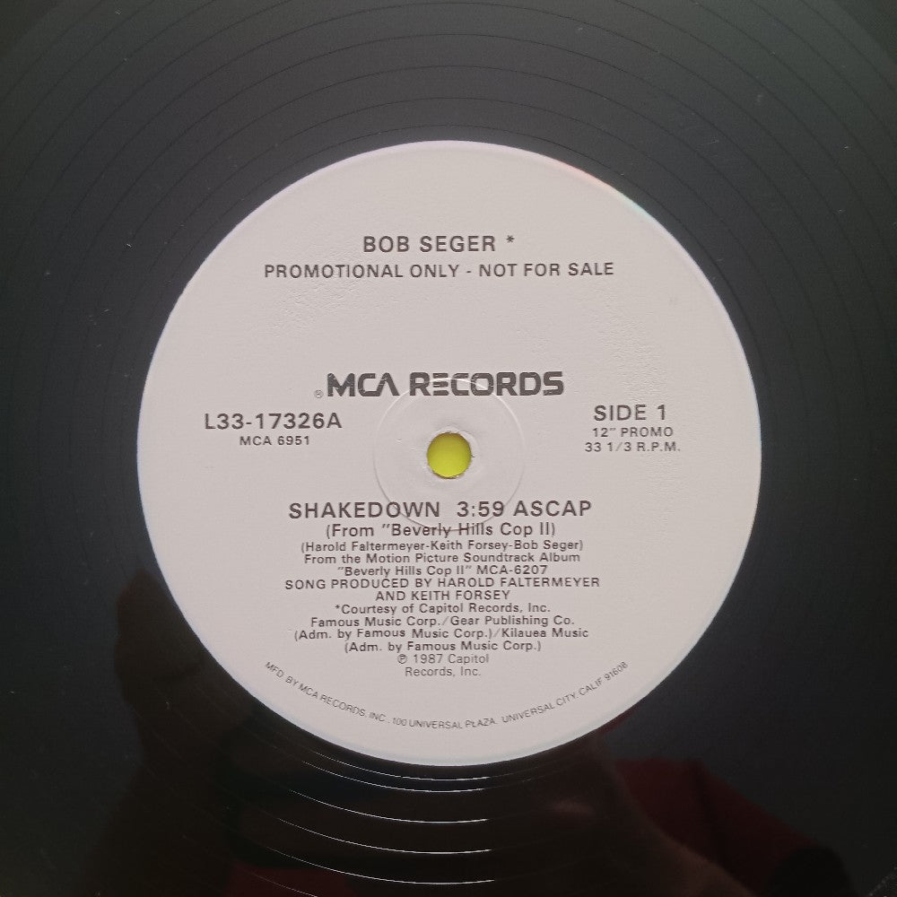 Bob Seger - Shakedown PROMO 12" - 1987 - L33-17326 - Used - EX - Vinyl