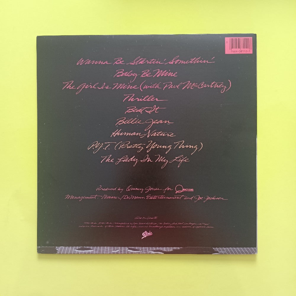 Michael Jackson - Thriller OG NO CO-PRODUCER CREDIT - 1982 - QE 38112 - Used - EX - Vinyl