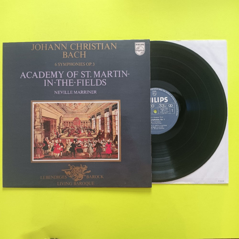 Neville Marriner - Bach : 6 Symphonies Op. 3 ITALY - 9502 001 - Used - EX - Vinyl