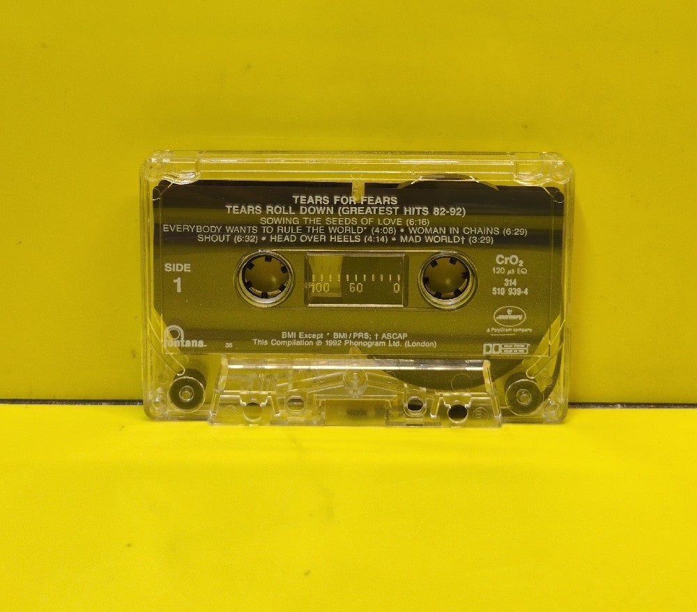 Tears For Fears - Tears Roll Down (Greatest Hits 82-92) - 1992 - 314 510 939-4 - Used - EX - Cassettes