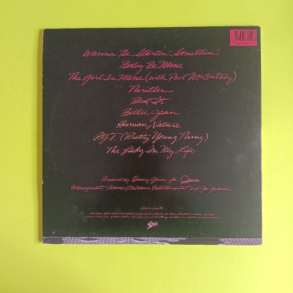 Michael Jackson - Thriller OG NO CO-PRODUCER CREDIT - 1982 - QE 38112 - Used - VG++ - Vinyl