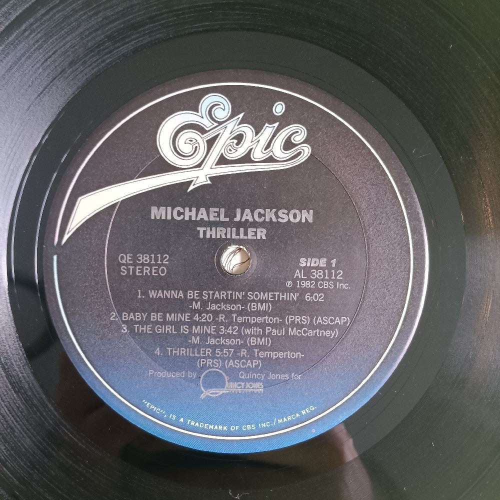 Michael Jackson - Thriller OG NO CO-PRODUCER CREDIT - 1982 - QE 38112 - Used - VG++ - Vinyl