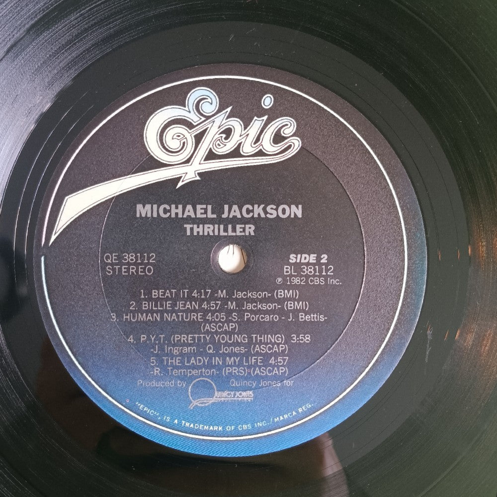 Michael Jackson - Thriller OG NO CO-PRODUCER CREDIT - 1982 - QE 38112 - Used - VG++ - Vinyl