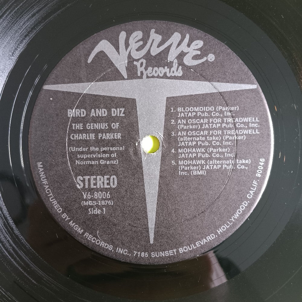 Charlie Parker & Dizzy Gillespie - Bird And Diz - V6-8006 - Used - VG++ - Vinyl