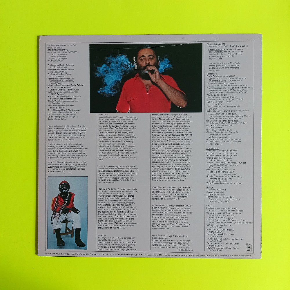 Eddie Palmieri - Lucumi Macumba Voodoo - 1978 - JE 35523 - Used - VG++ - Vinyl