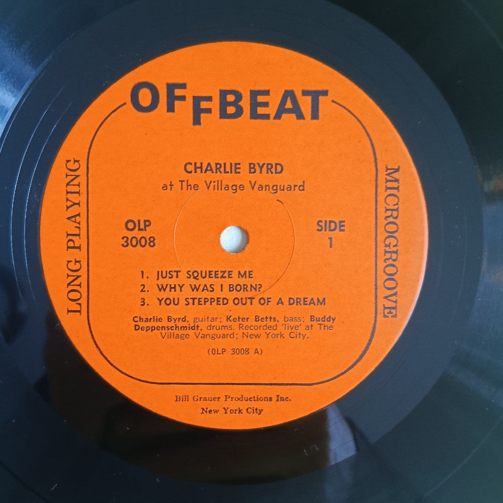 Charlie Byrd - At The Village Vanguard OG MONO - 1961 - OLP 3008 - Used - VG++ - Vinyl