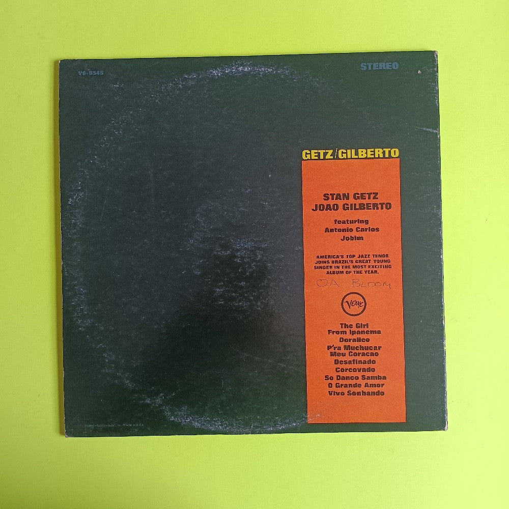 Stan Getz & Joao Gilberto - Getz / Gilberto OG STEREO - 1964 - V6-8545 - Used - VG++ - Vinyl