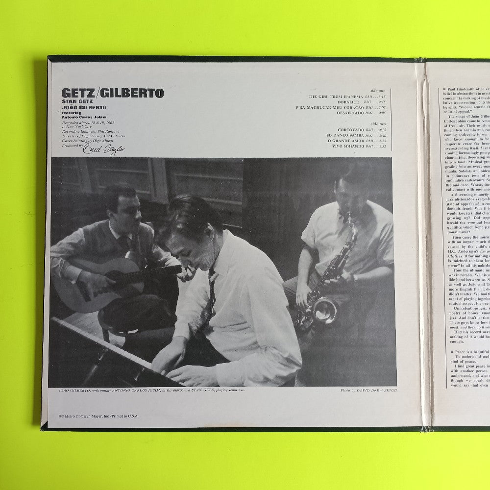 Stan Getz & Joao Gilberto - Getz / Gilberto OG STEREO - 1964 - V6-8545 - Used - VG++ - Vinyl