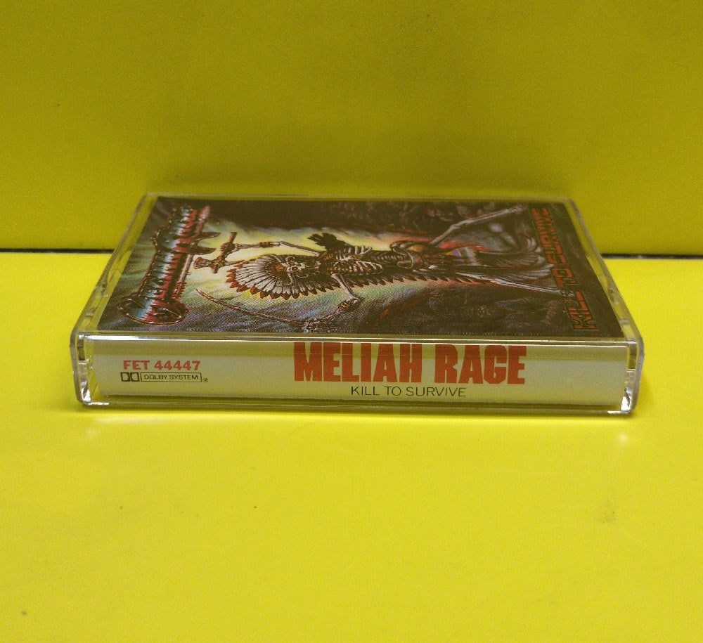 Meliah Rage - Kill To Survive - 1988 - FET 44447 - Used - EX - Cassettes - Beige Tape Shell With Smooth Edges