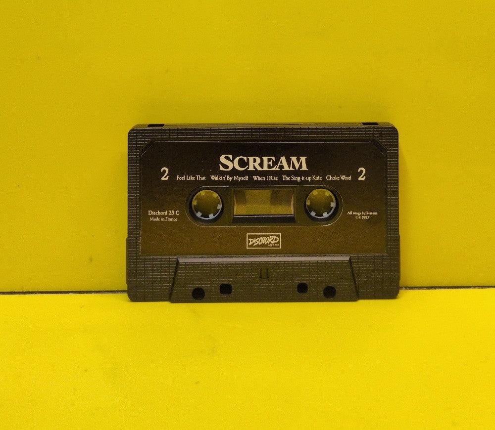 Scream - Banging The Drum - 1987 - Dischord 25-C - Used - EX - Cassettes - Black Tape Shell
