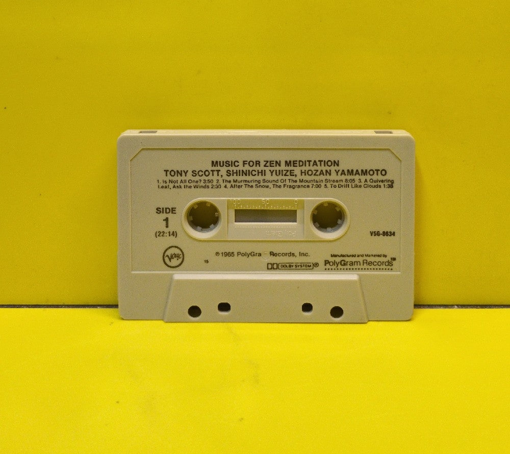Tony Scott, Shinichi Yuize, Hozan Yamamoto - Music For Zen Meditation And Other Joys - 1983 - V5G-8634 - Used - EX - Cassettes - Reissue - Verve Logo On Tape Shell