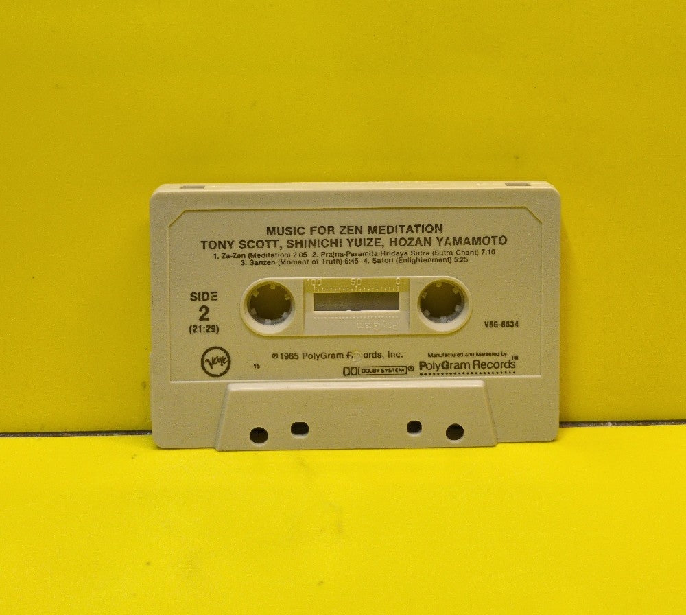 Tony Scott, Shinichi Yuize, Hozan Yamamoto - Music For Zen Meditation And Other Joys - 1983 - V5G-8634 - Used - EX - Cassettes - Reissue - Verve Logo On Tape Shell