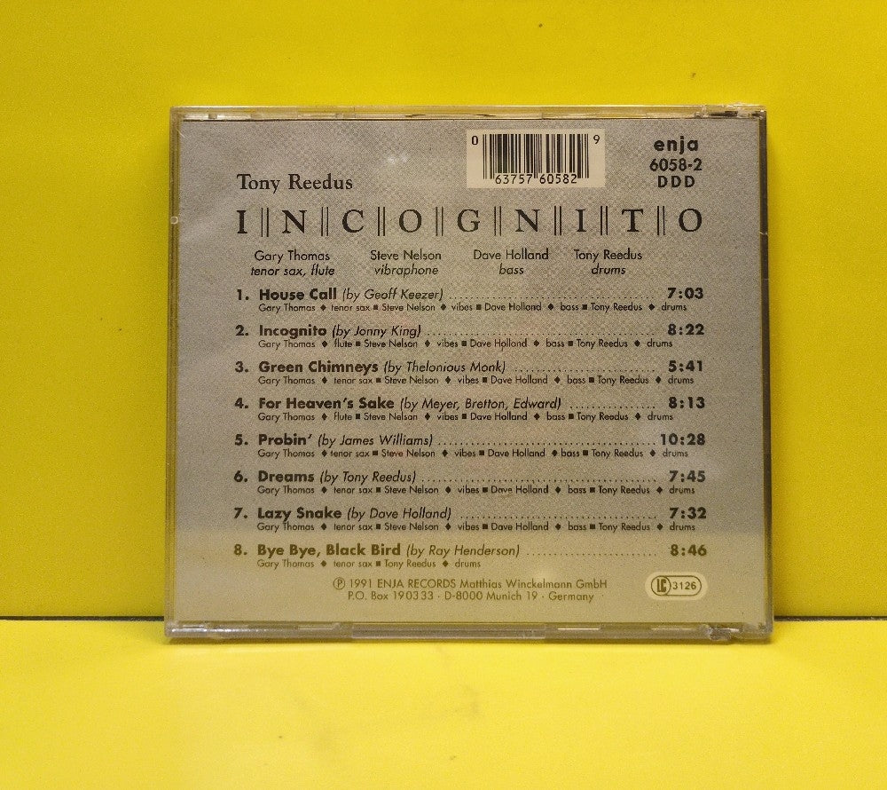 Tony Reedus - Incognito - 1991 - ENJA 6058 2 - New - Sealed - CDs - Germany Import