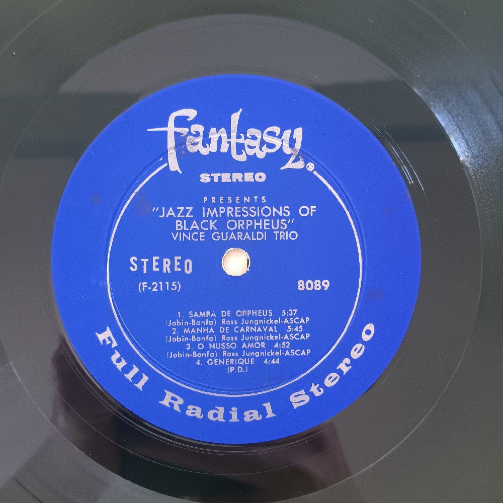 Vince Guaraldi Trio - Jazz Impressions Of Black Orpheus DG STEREO - 1962 - Fantasy 8089 - Used - VG++ - Vinyl