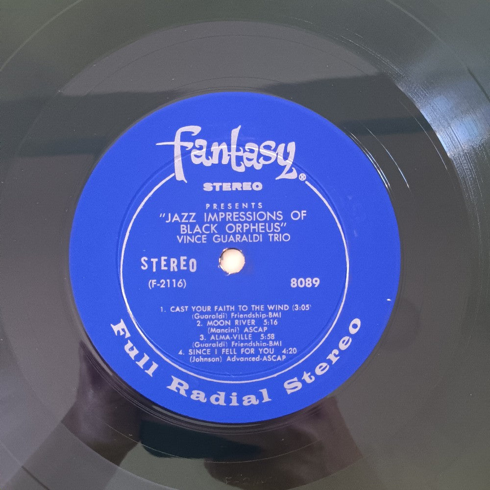 Vince Guaraldi Trio - Jazz Impressions Of Black Orpheus DG STEREO - 1962 - Fantasy 8089 - Used - VG++ - Vinyl