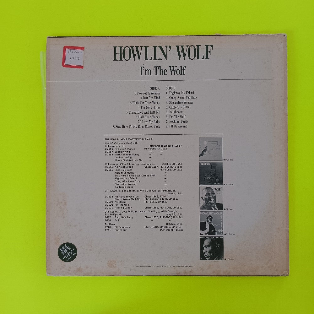 Howlin Wolf - I'm The Wolf More Real Folk Blues JAPAN - 1985 - PLP 6065 - Used - EX - Vinyl