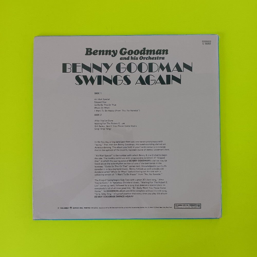 Benny Goodman - Benny Goodman Swings Again - 1960 - C 10259 - New - Sealed - Vinyl